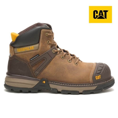 Caterpillar Excavator Superlite Waterproof Nano Toe CSA Werkschoenen Heren DonkerBeige (CADR.NL)